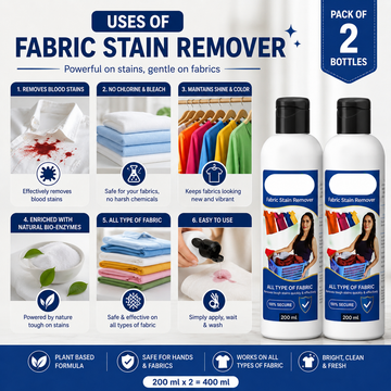 Fabric Stain Remover 200ML Each (Pack of 2)